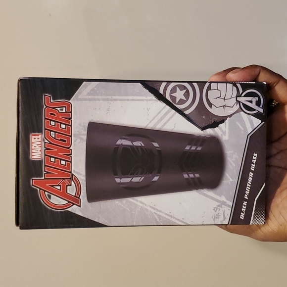🖤 Marvel Avengers BLACK PANTHER GLASS - 6IN - BRAND NEW - Picture 5 of 13